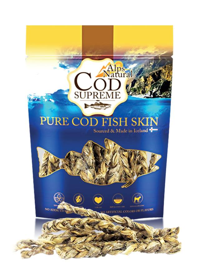 Alps Natural Cod Supreme Codfish Knots Dog Treat 125g