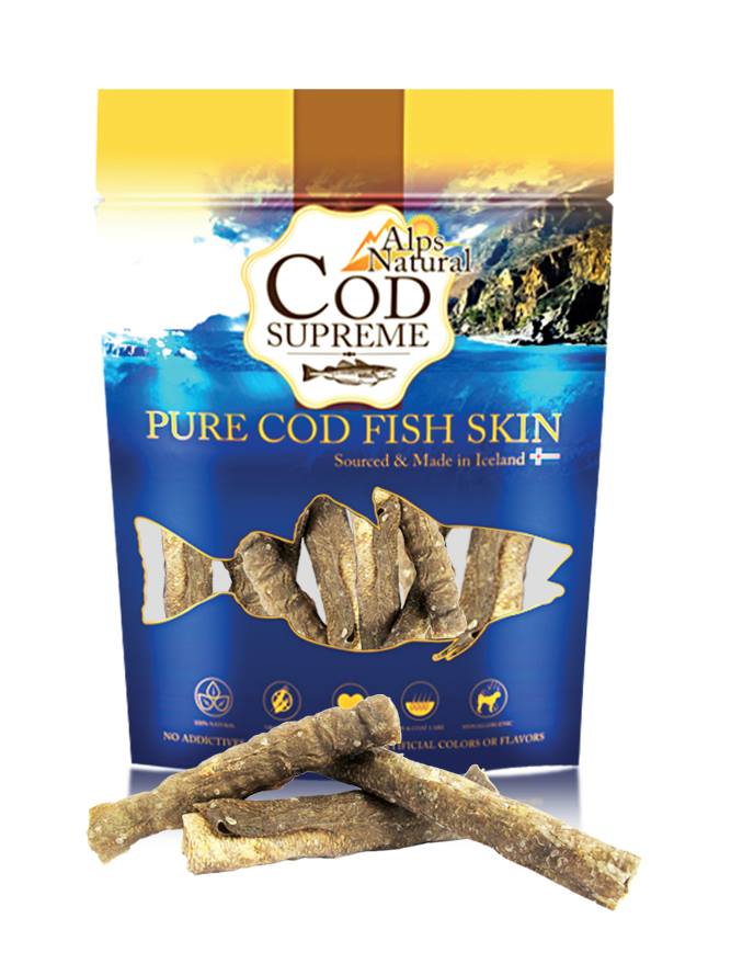 Alps Natural Cod Supreme Codfish Rolls Dog Treat 125g