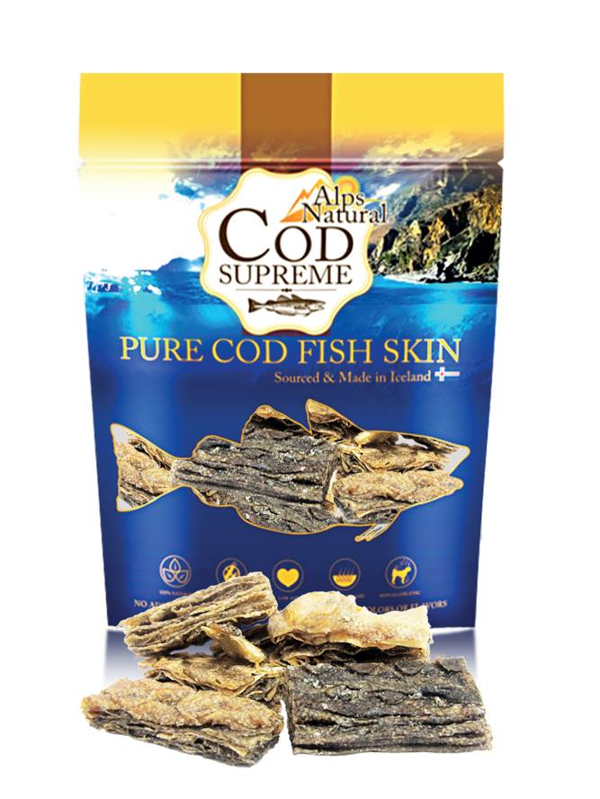Alps Natural Cod Supreme Codfish Strips Dog Treat 125g