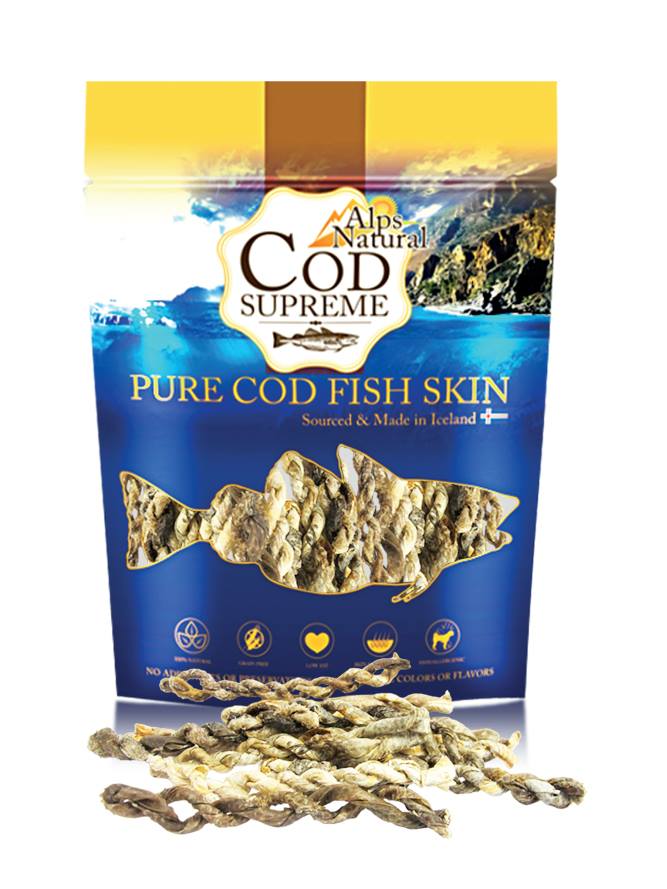Alps Natural Cod Supreme Codfish Twists Dog Treat 125g