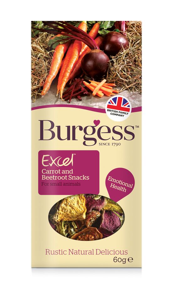 Burgess Excel Carrot & Beetroot Snack For Small Animals 60g