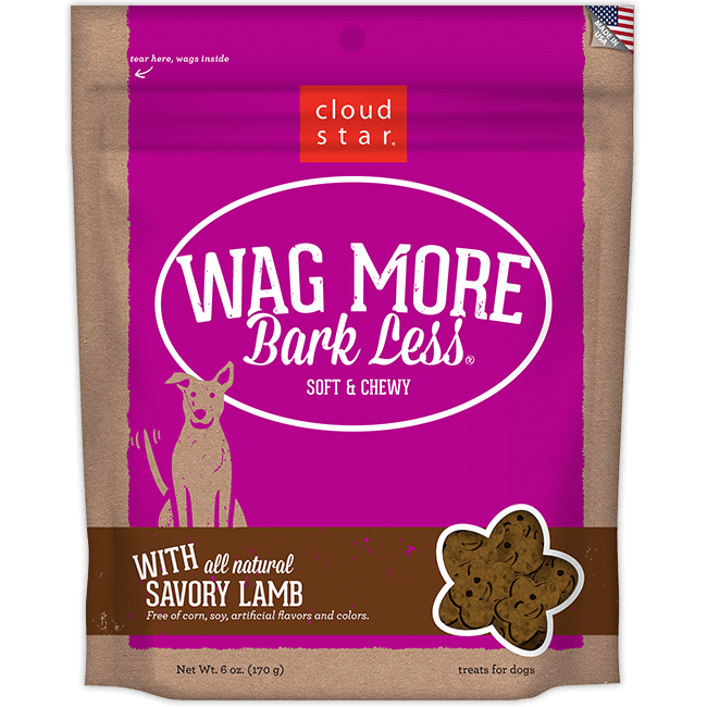 Cloud Star Wag More Bark Less Soft & Chewy Savory Lamb Dog Treats 170g