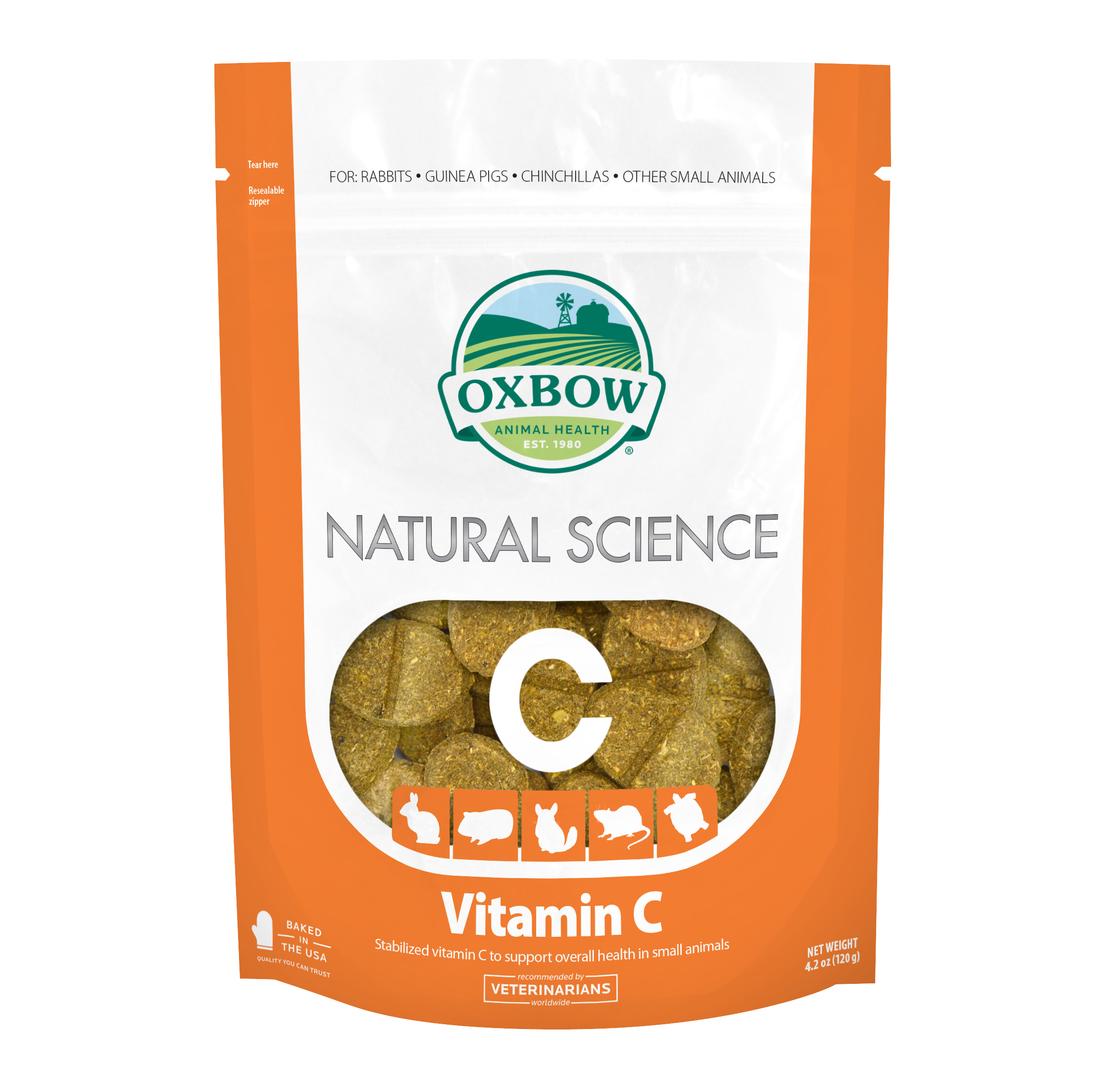 20% OFF: Oxbow Natural Science Vitamin C Supplement For Small Animals 60 tabs