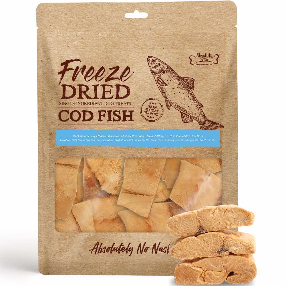 35% OFF: Absolute Bites Cod Fish Freeze Dried Dog Treat 30g