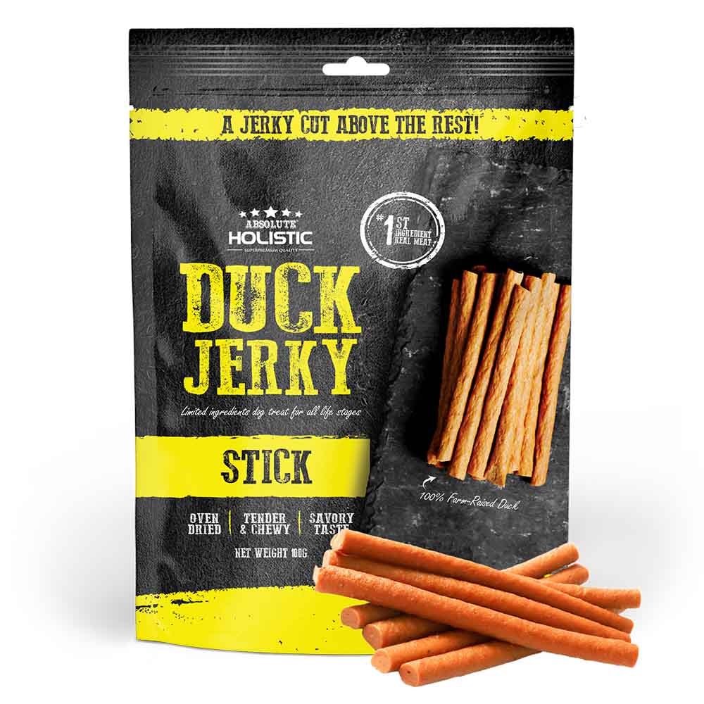 20% OFF: Absolute Holistic Duck Stick Grain Free Dog Treats 100g