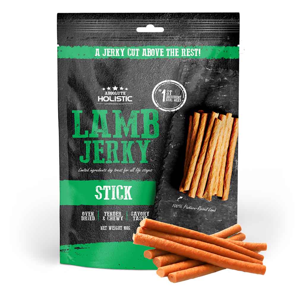 20% OFF: Absolute Holistic Lamb Stick Grain Free Dog Treat 100g