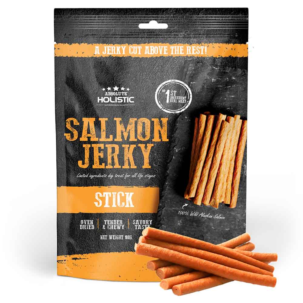 20% OFF: Absolute Holistic Salmon Stick Grain Free Dog Treat 100g