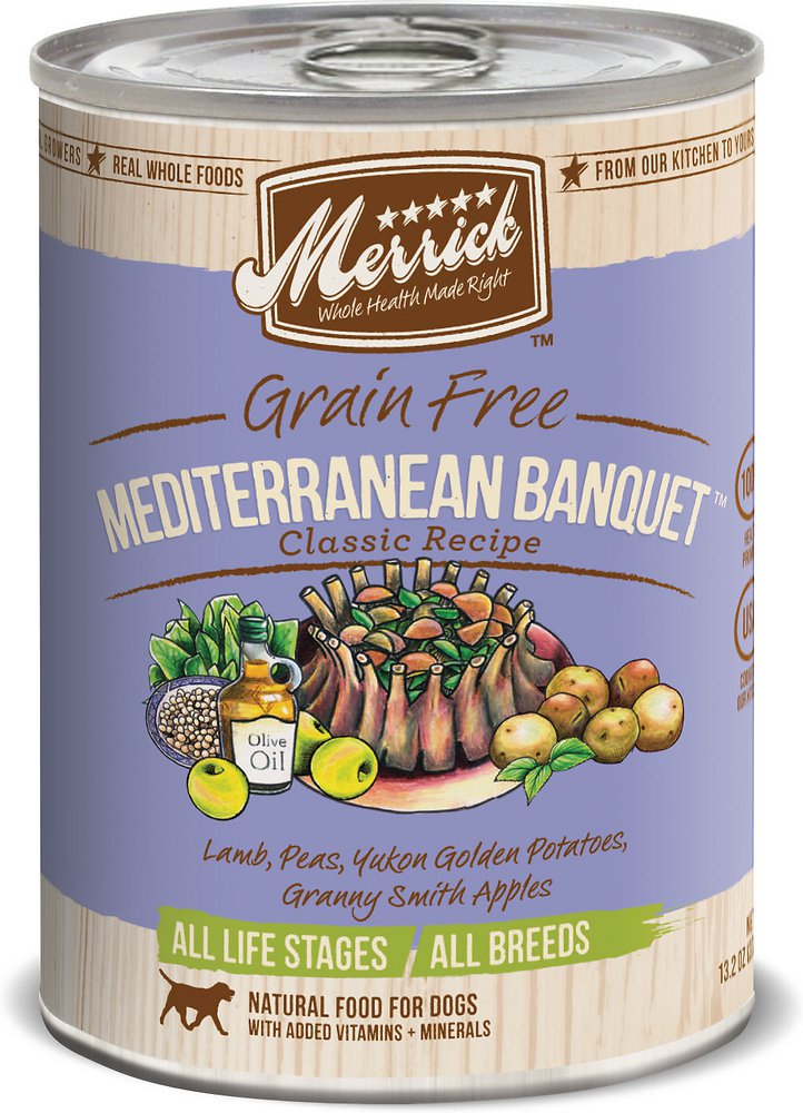 Merrick Classic Grain-Free Mediterranean Banquet Canned Dog Food 374g