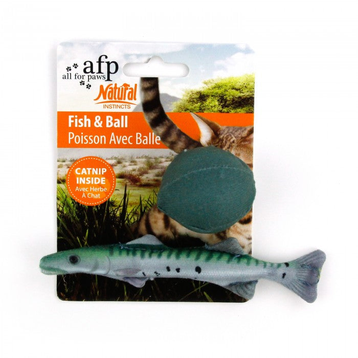 All For Paws Natural Instincts Fish & Ball Cat Toy