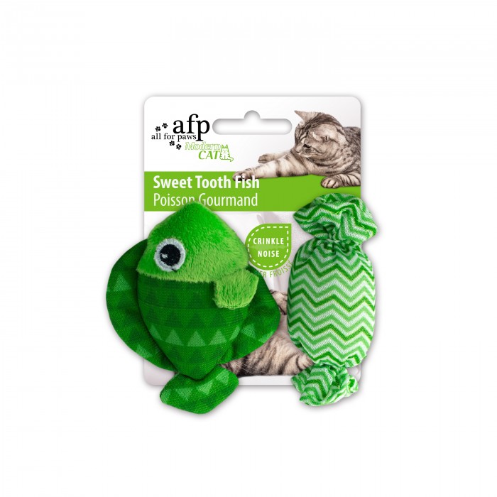 All For Paws Modern Cat Sweet Tooth Fish 2pk Cat Toy