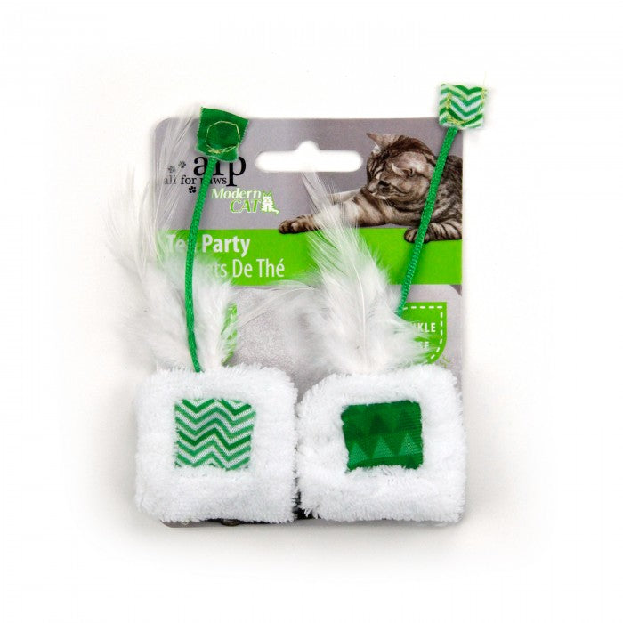 All For Paws Modern Cat Tea Party 2pk Cat Toy